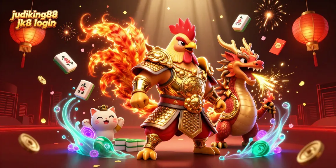Engage in thrilling gameplay at judiking88 jk8 login, a vibrant 3D scene filled with exciting gambling elements.
