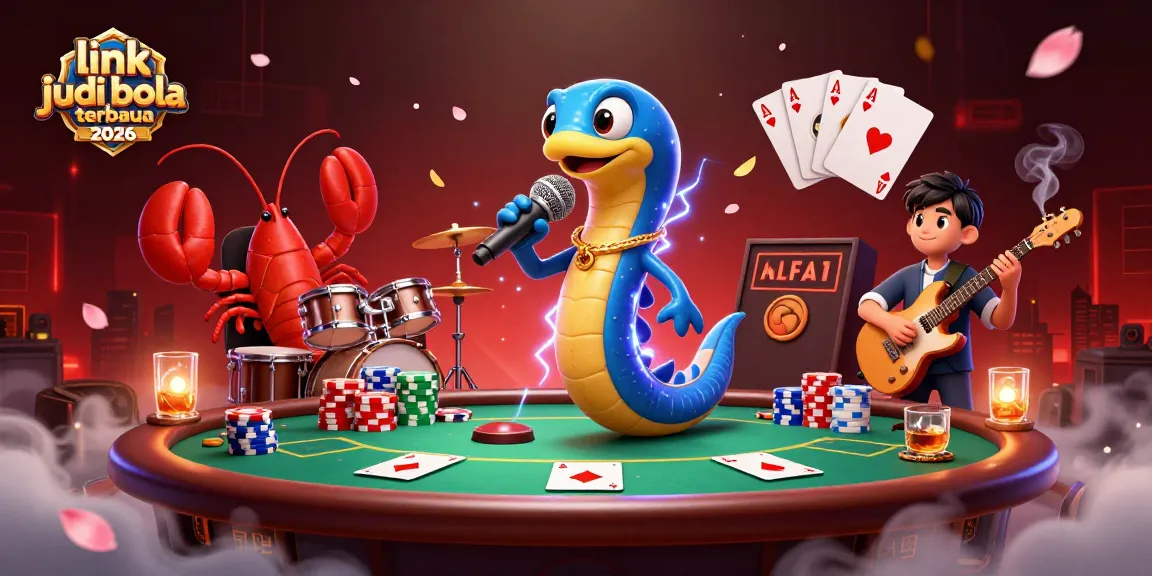 Engage with link judi bola terbaru 2026 featuring a lively underwater casino scene showcasing vibrant characters and poker elements.