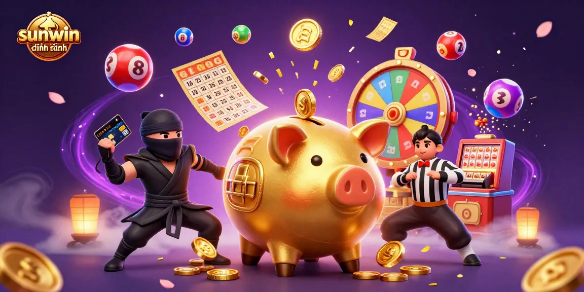 Engage in vibrant gaming action with sunwin chính hãng, featuring cartoon characters in dynamic casino scenes.
