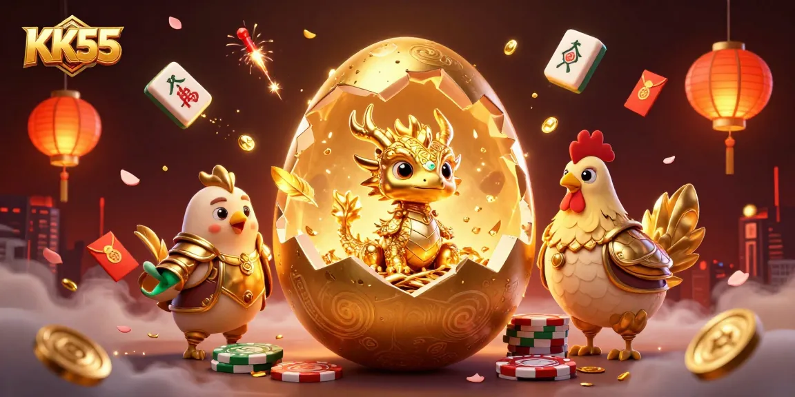 Join the exciting gameplay at KK55 with vibrant casino elements and a dynamic dragon reveal.