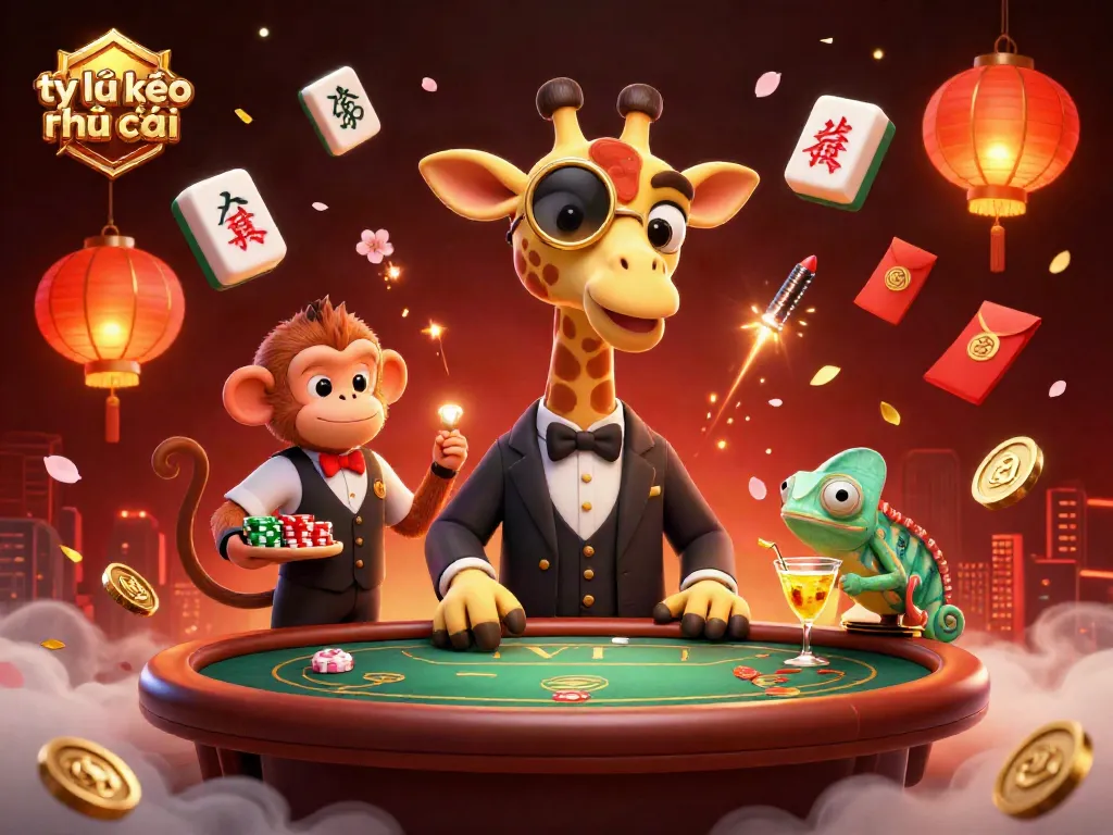 Place bets with precision by analyzing tỷ lệ kèo nhà cái expertly illustrated in a vibrant casino scene.