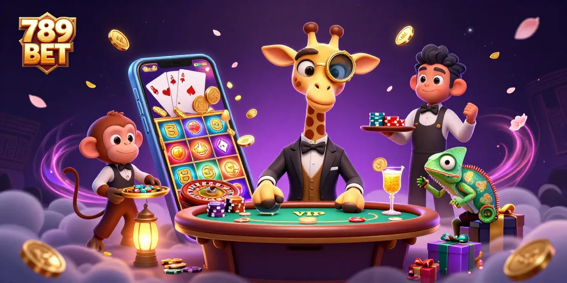 Experience exhilarating gaming at 789 BET with our lively 3D casino illustration.