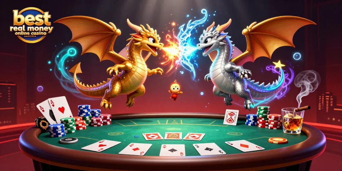Experience the excitement at the best real money online casino Australia with intertwining dragons and thrilling gameplay elements.