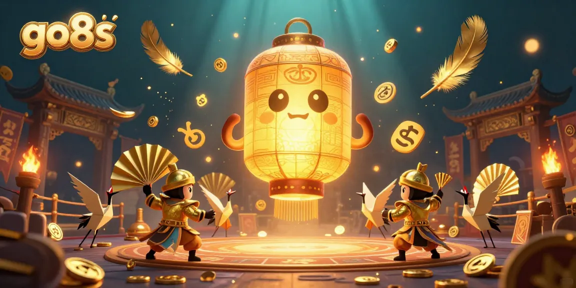 Engage with the thrilling games at go8s, a vibrant casino atmosphere featuring golden lanterns and immersive gaming elements.