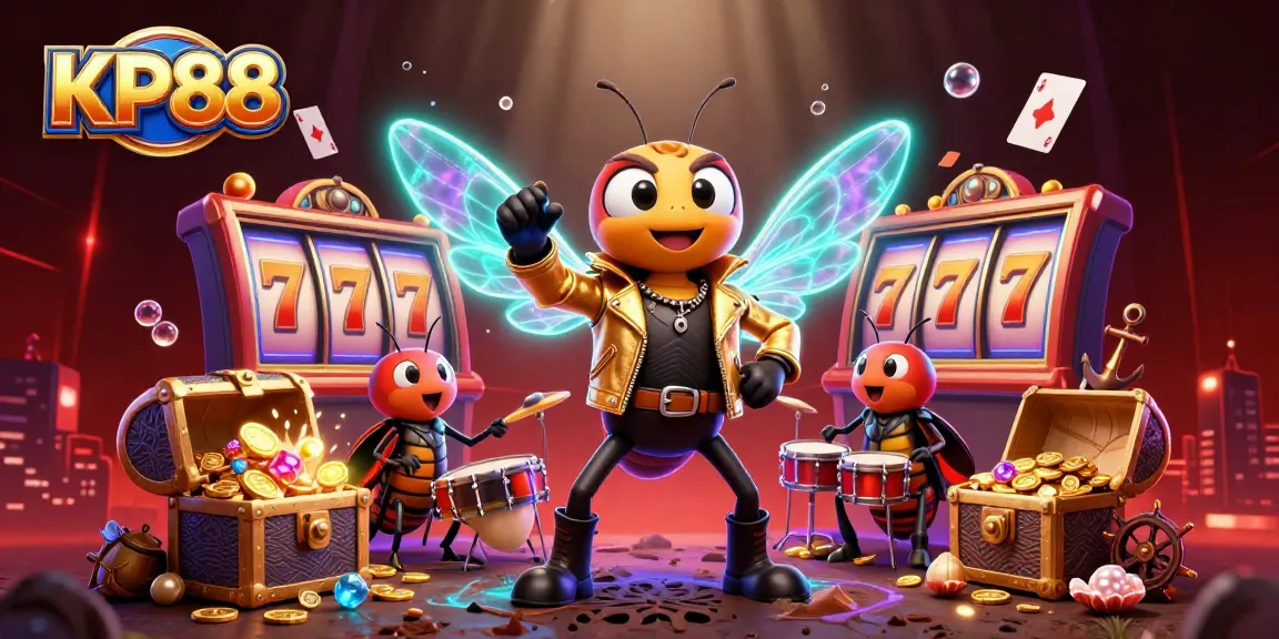 Experience casino excitement with KP88 featuring vibrant characters and dynamic game elements.