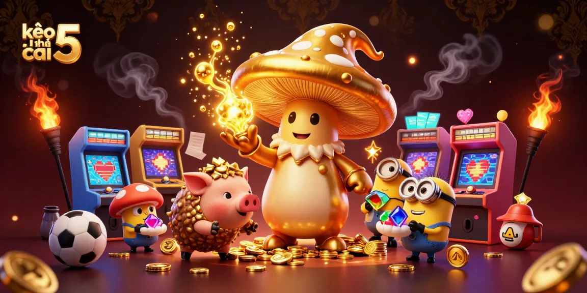 Engage with the exciting world of kèo nhà cái 5 through this vibrant illustration of magical characters in a sports betting setting.