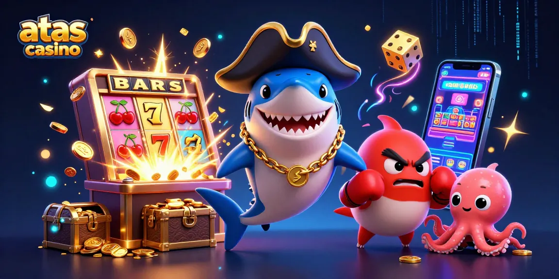 Engage with the exciting world of atas casino, featuring fun characters and vibrant gambling elements.