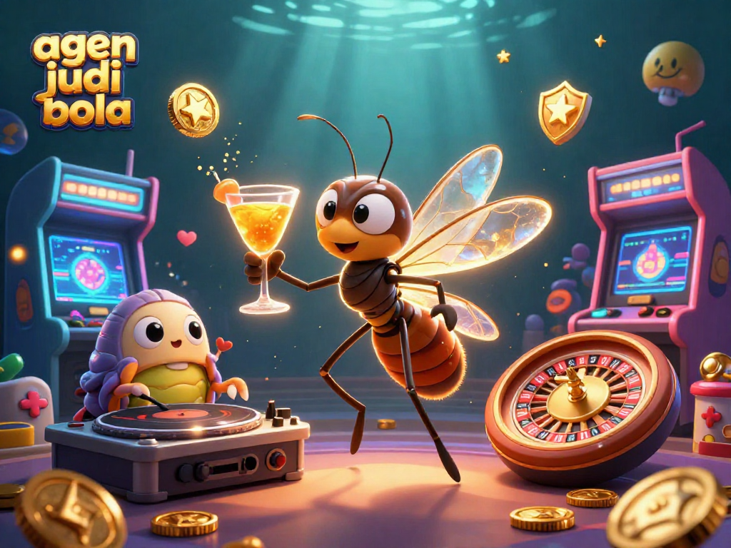Experience the excitement of agen judi bola with vibrant casino-themed characters in action.