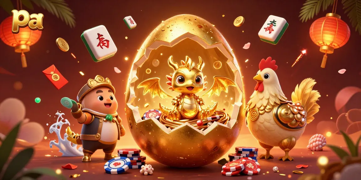 Experience the exciting pa atmosphere with golden dragon imagery and casino elements.