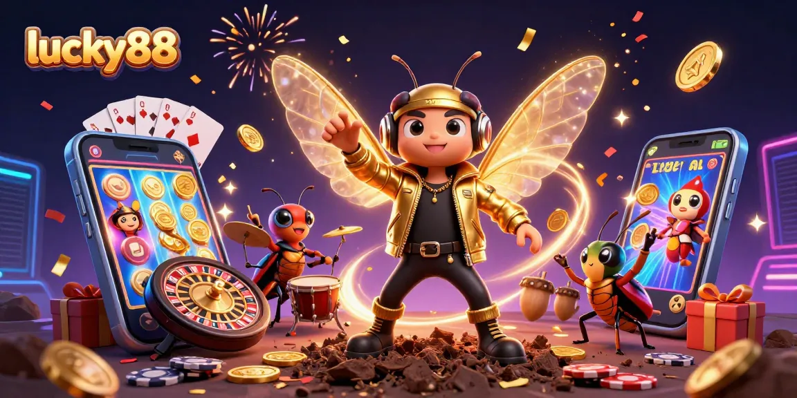 Experience the thrill with lucky88 in a vibrant casino scene full of excitement and action.