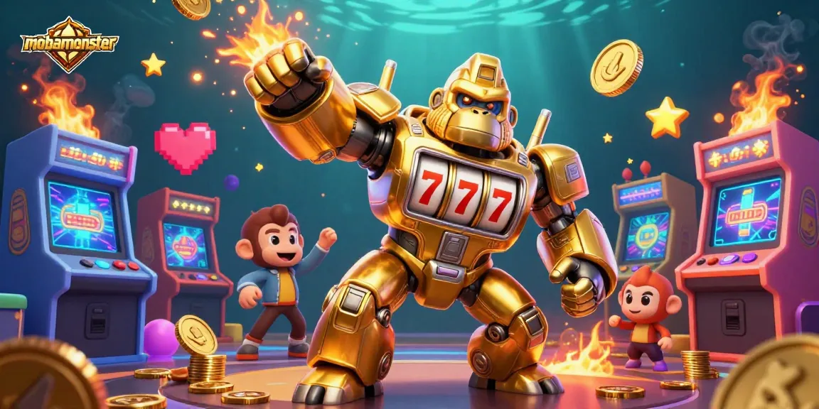 Experience thrilling gameplay with mobamonster's dynamic gambling scene featuring inventive elements and vibrant colors.
